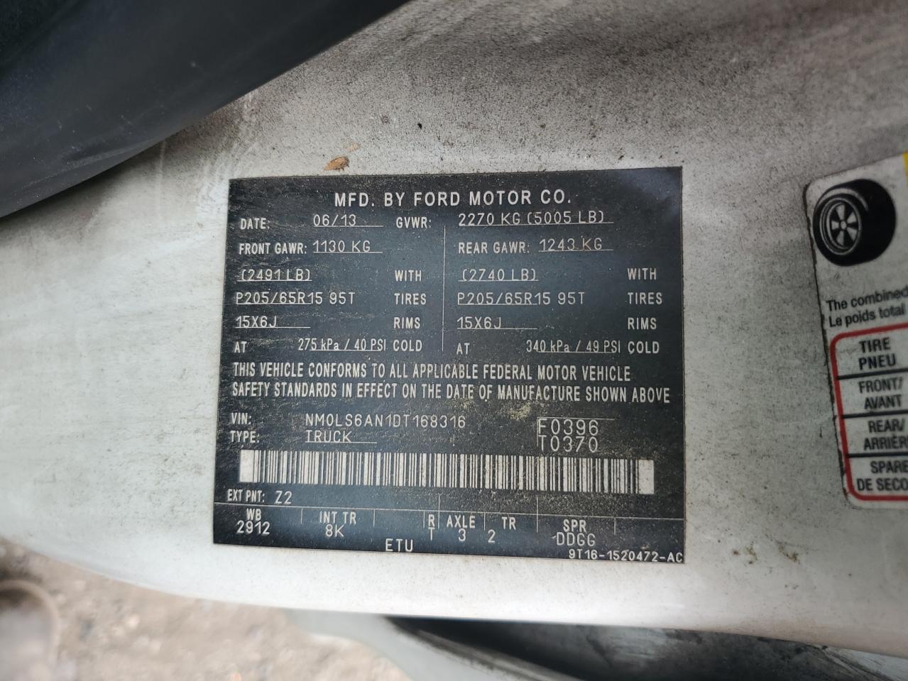 NM0LS6AN1DT168316 2013 Ford Transit Connect Xl