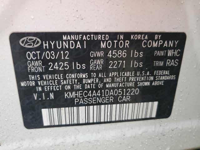 2013 Hyundai Sonata Hybrid VIN: KMHEC4A41DA051220 Lot: 58706494