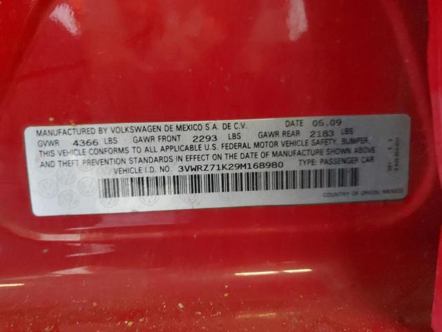 2009 Volkswagen Jetta Se VIN: 3VWRZ71K29M168980 Lot: 60347704