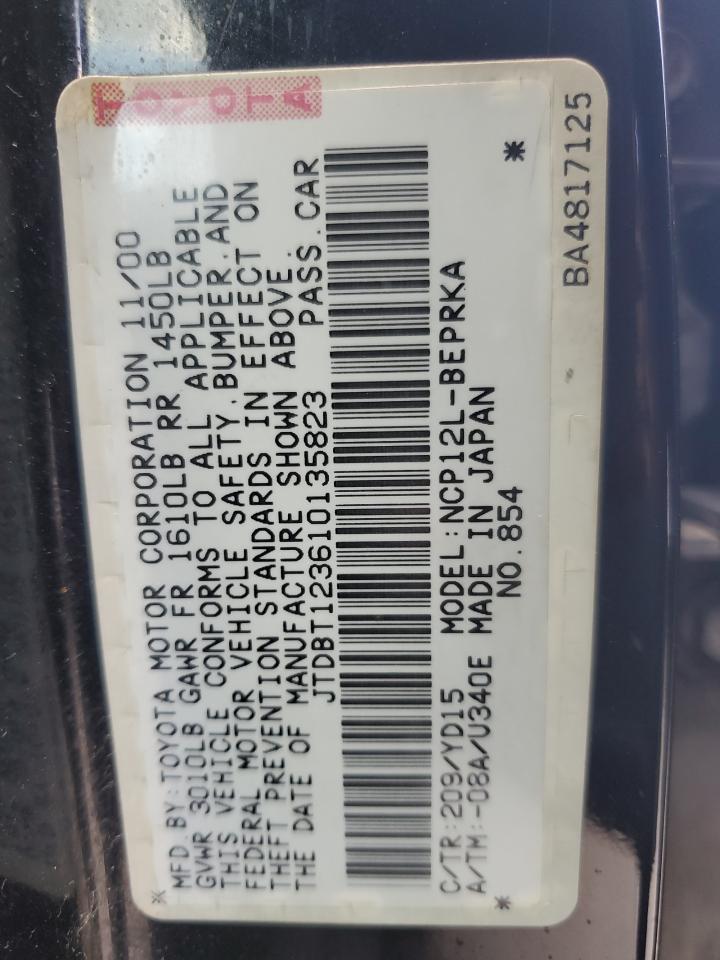 JTDBT123610135823 2001 Toyota Echo