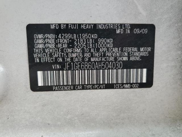 2010 Subaru Impreza 2.5I Premium VIN: JF1GE6B60AH504030 Lot: 58235384