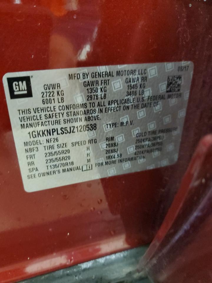 1GKKNPLS5JZ120538 2018 GMC Acadia Denali