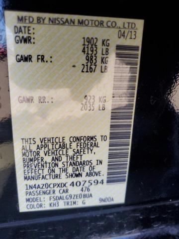 2013 Nissan Leaf S VIN: 1N4AZ0CPXDC407594 Lot: 58289724