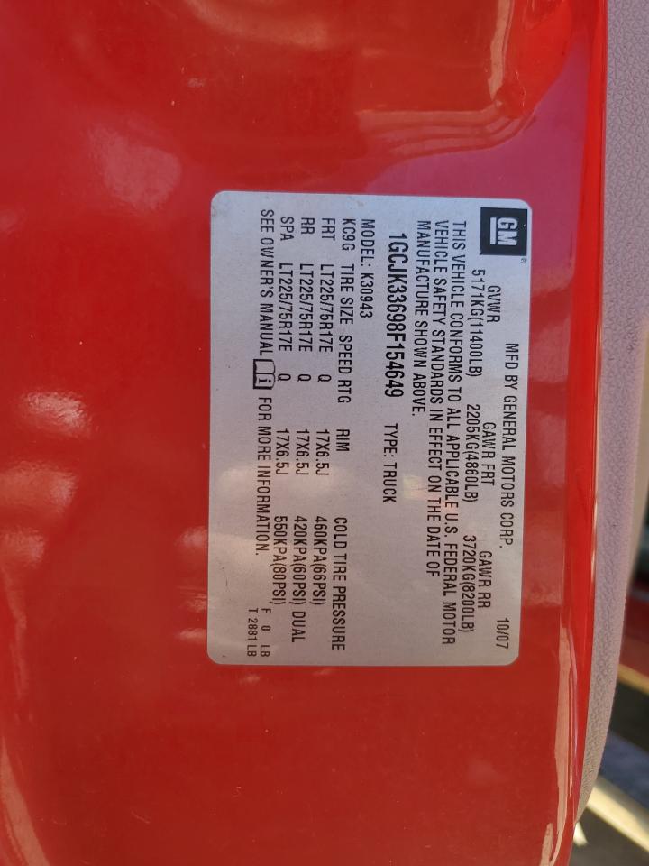 1GCJK33698F154649 2008 Chevrolet Silverado K3500