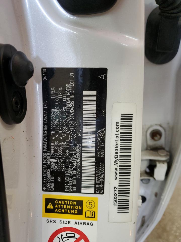 2T2BK1BA9AC059579 2010 Lexus Rx 350