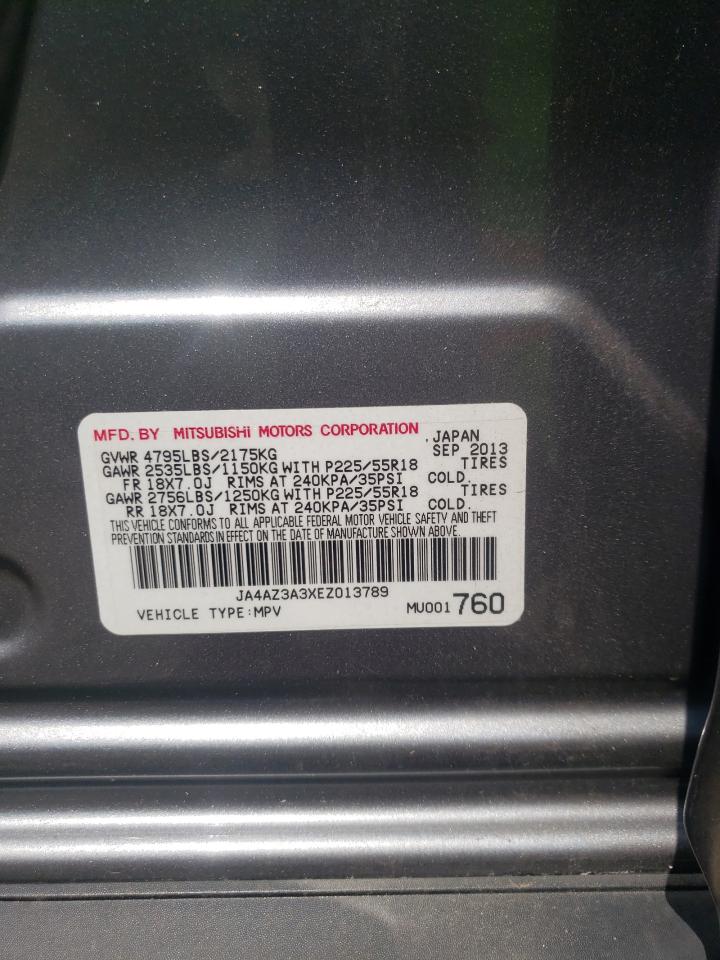 JA4AZ3A3XEZ013789 2014 Mitsubishi Outlander Se