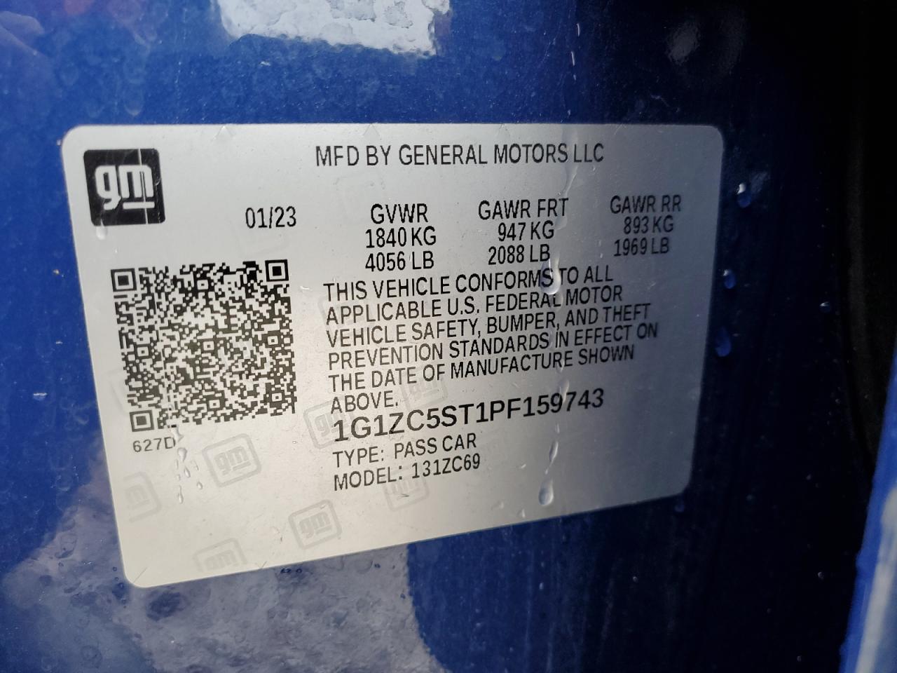 1G1ZC5ST1PF159743 2023 Chevrolet Malibu Ls