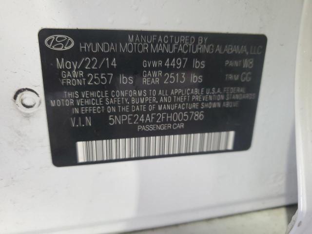 2015 Hyundai Sonata Se VIN: 5NPE24AF2FH005786 Lot: 58088634