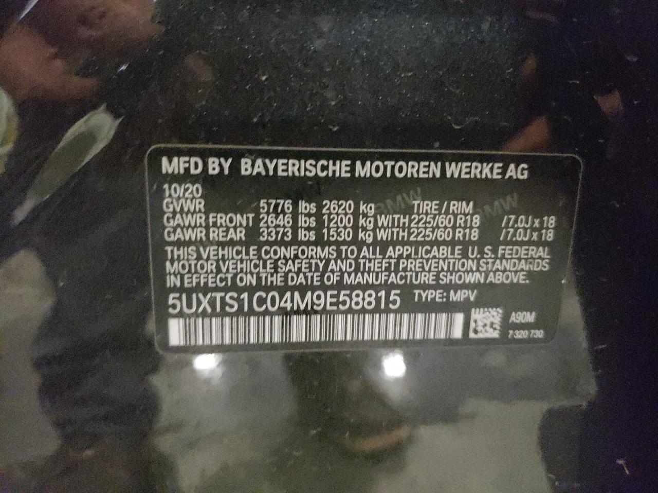 5UXTS1C04M9E58815 2021 BMW X3 xDrive30E