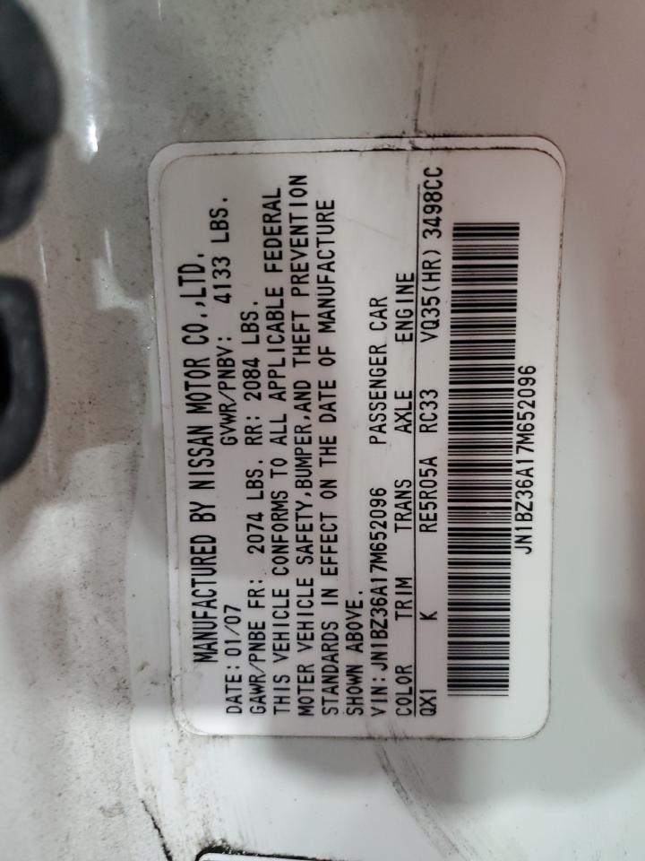 JN1BZ36A17M652096 2007 Nissan 350Z Roadster