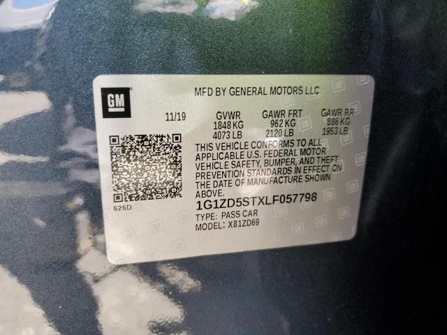 2020 Chevrolet Malibu Lt VIN: 1G1ZD5STXLF057798 Lot: 57876824