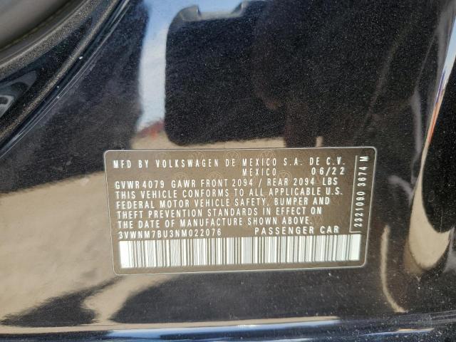 2022 Volkswagen Jetta S VIN: 3VWNM7BU3NM022076 Lot: 59307614