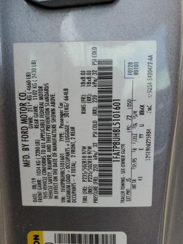 2020 Ford Mustang VIN: 1FATP8UH8L5101601 Lot: 57287634