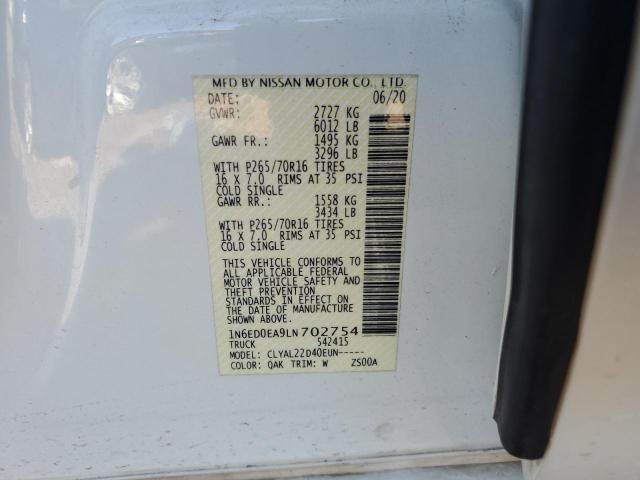 2020 NISSAN FRONTIER S - 1N6ED0EA9LN702754