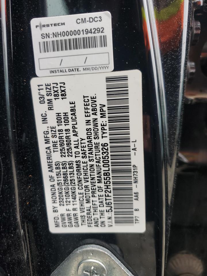 5J6TF2H55BL005326 2011 Honda Accord Crosstour Exl