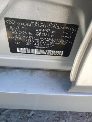 2014 Hyundai Sonata Se VIN: 5NPEC4AB3EH912328 Lot: 60849594