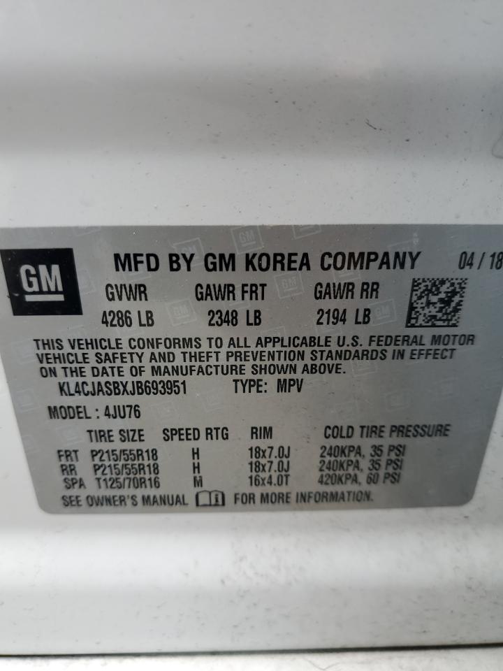 KL4CJASBXJB693951 2018 Buick Encore Preferred