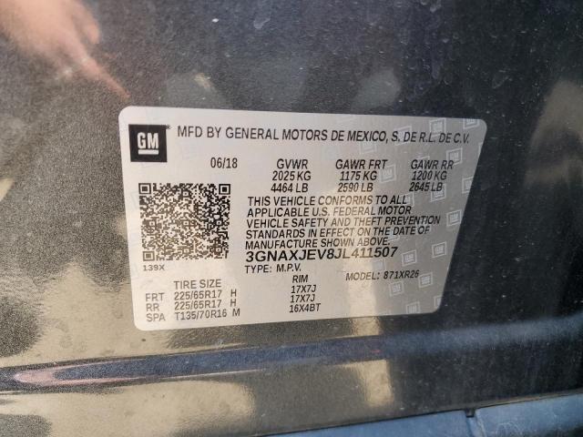 2018 CHEVROLET EQUINOX LT - 3GNAXJEV8JL411507