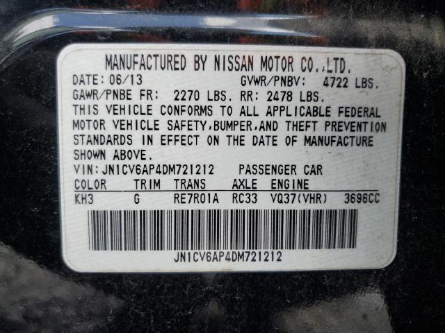 2013 Infiniti G37 Base VIN: JN1CV6AP4DM721212 Lot: 57803444