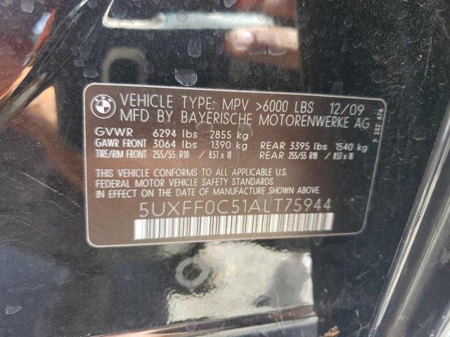 2010 BMW X5 xDrive35D VIN: 5UXFF0C51ALT75944 Lot: 58386854