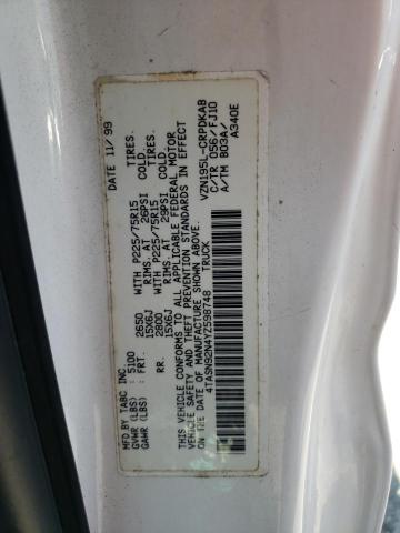 2000 Toyota Tacoma Xtracab Prerunner VIN: 4TASN92N4YZ598748 Lot: 58283034