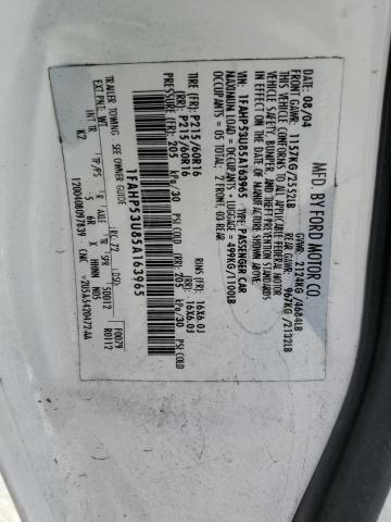 2005 Ford Taurus Se VIN: 1FAHP53U85A163965 Lot: 57980474