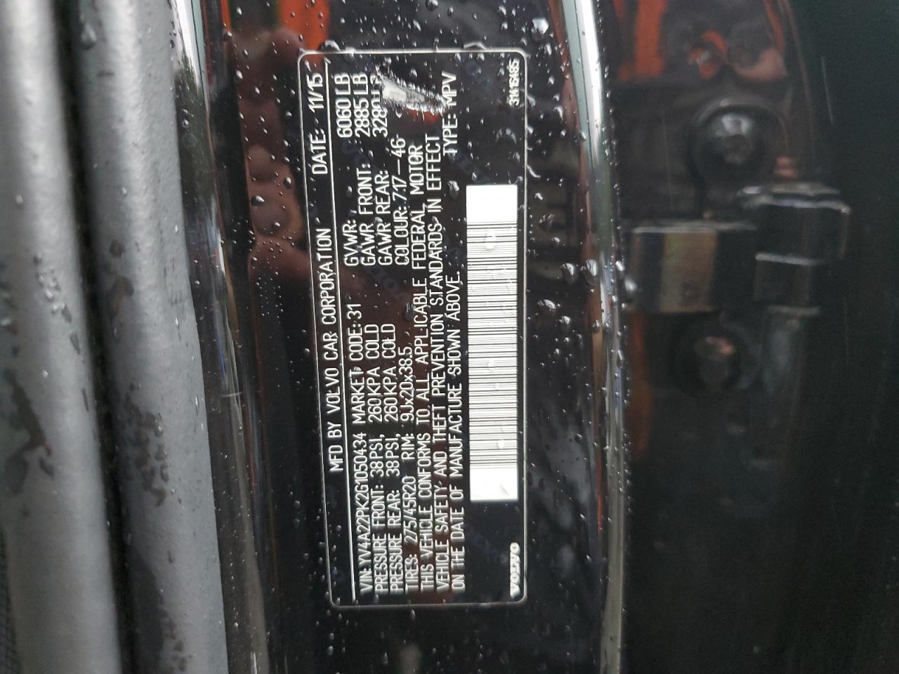 YV4A22PK2G1050434 2016 Volvo Xc90 T6