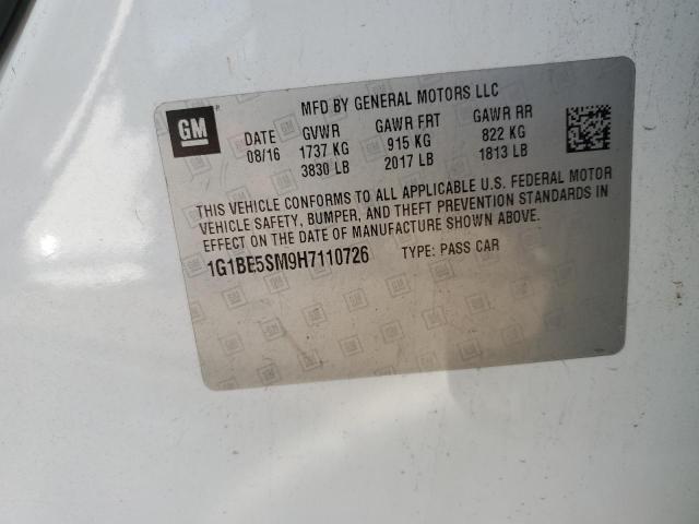 2017 CHEVROLET CRUZE LT - 1G1BE5SM9H7110726
