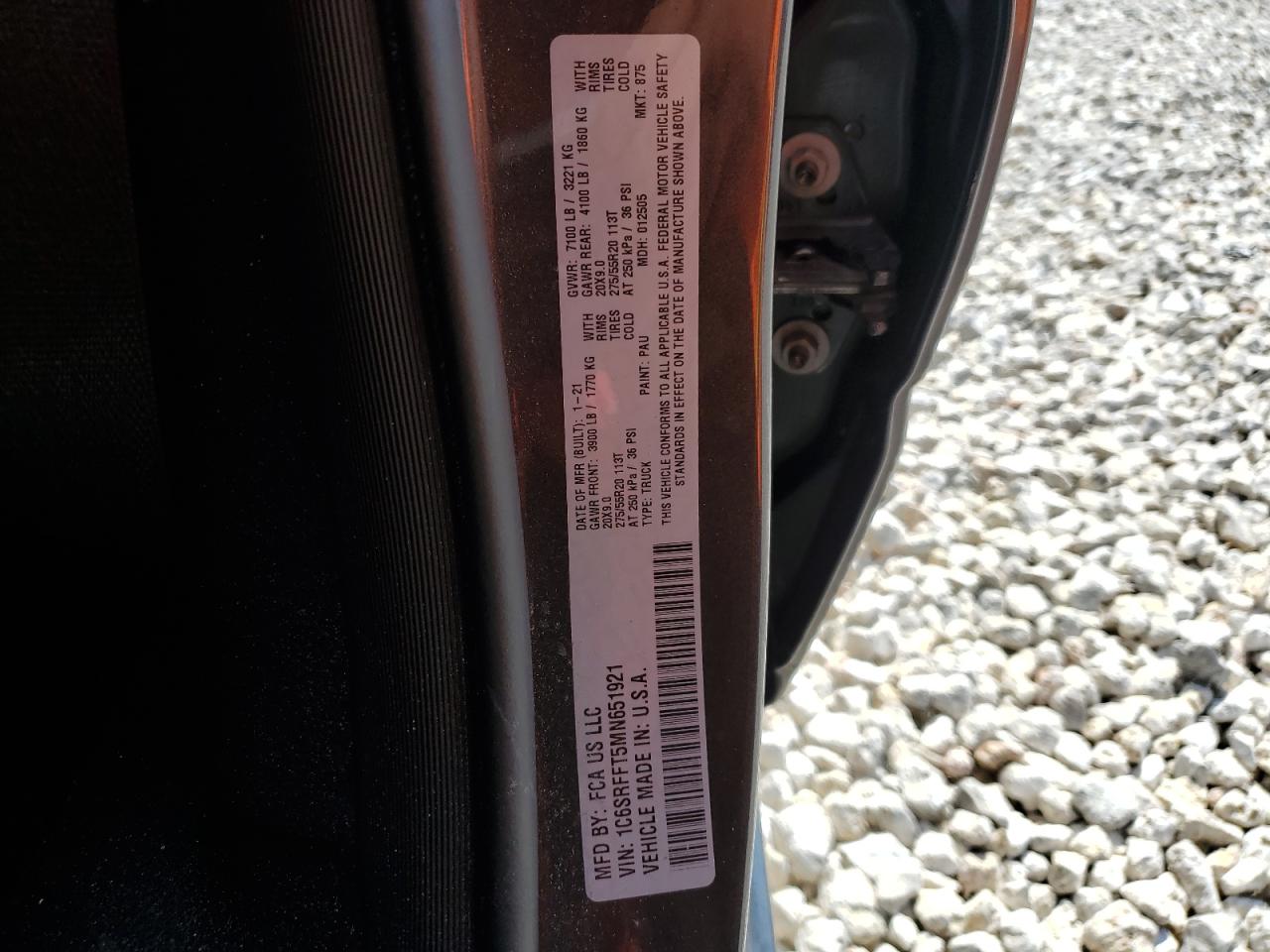 1C6SRFFT5MN651921 2021 Ram 1500 Big Horn/Lone Star