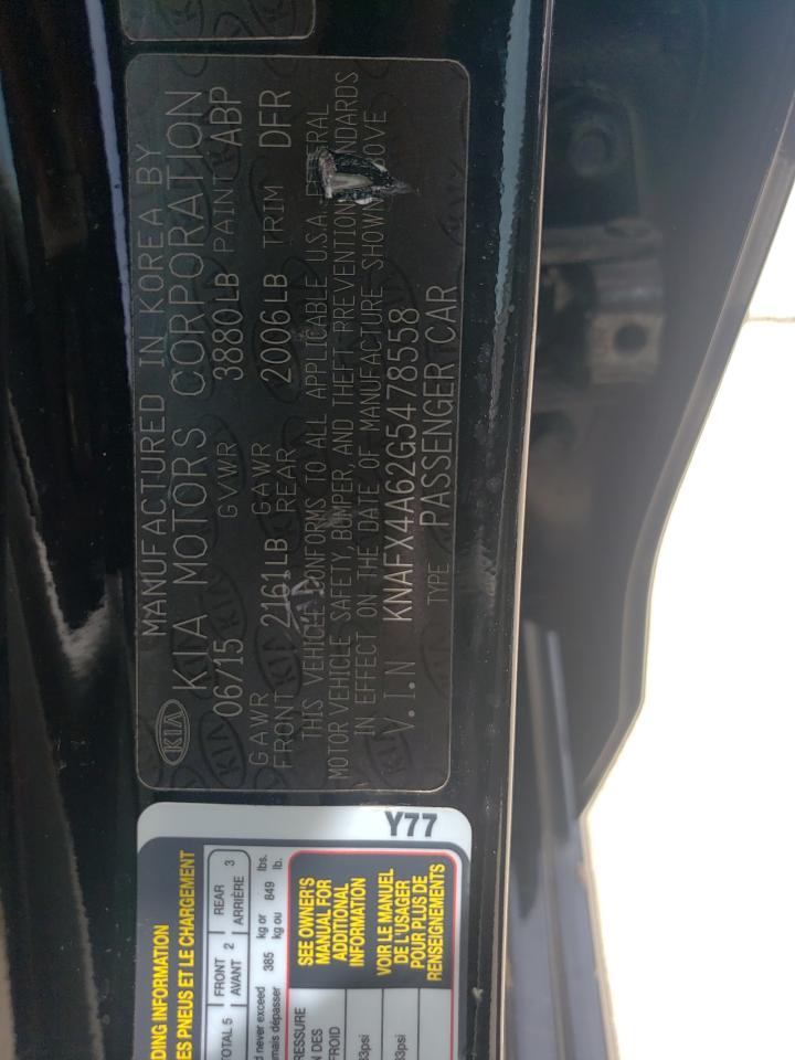 KNAFX4A62G5478558 2016 Kia Forte Lx