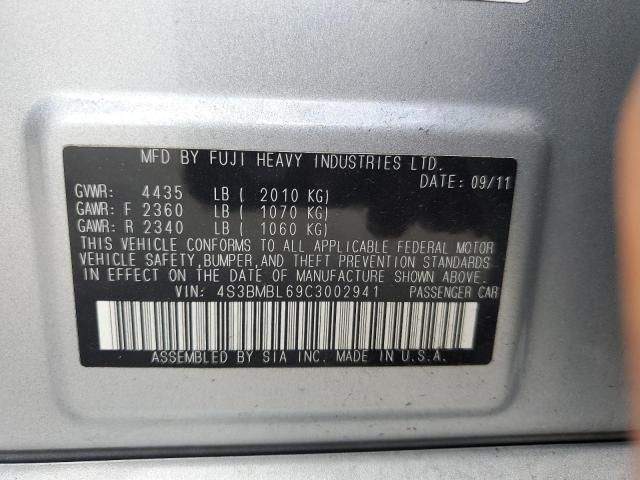 2012 Subaru Legacy 2.5I Limited VIN: 4S3BMBL69C3002941 Lot: 57742094