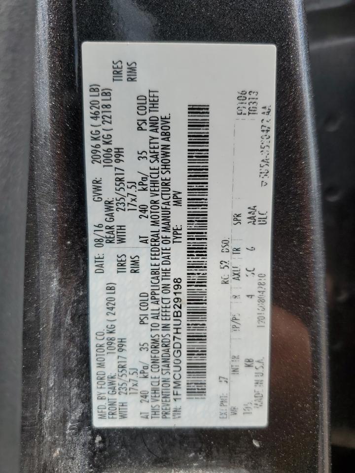 1FMCU0GD7HUB29198 FORD ESCAPE 2017