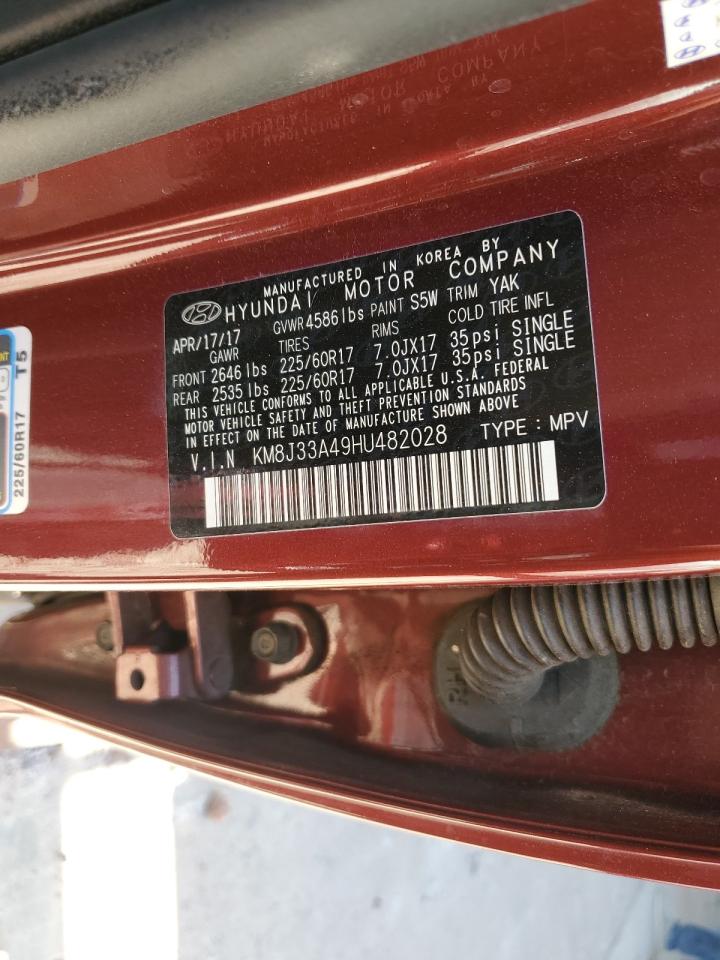 KM8J33A49HU482028 2017 Hyundai Tucson Limited