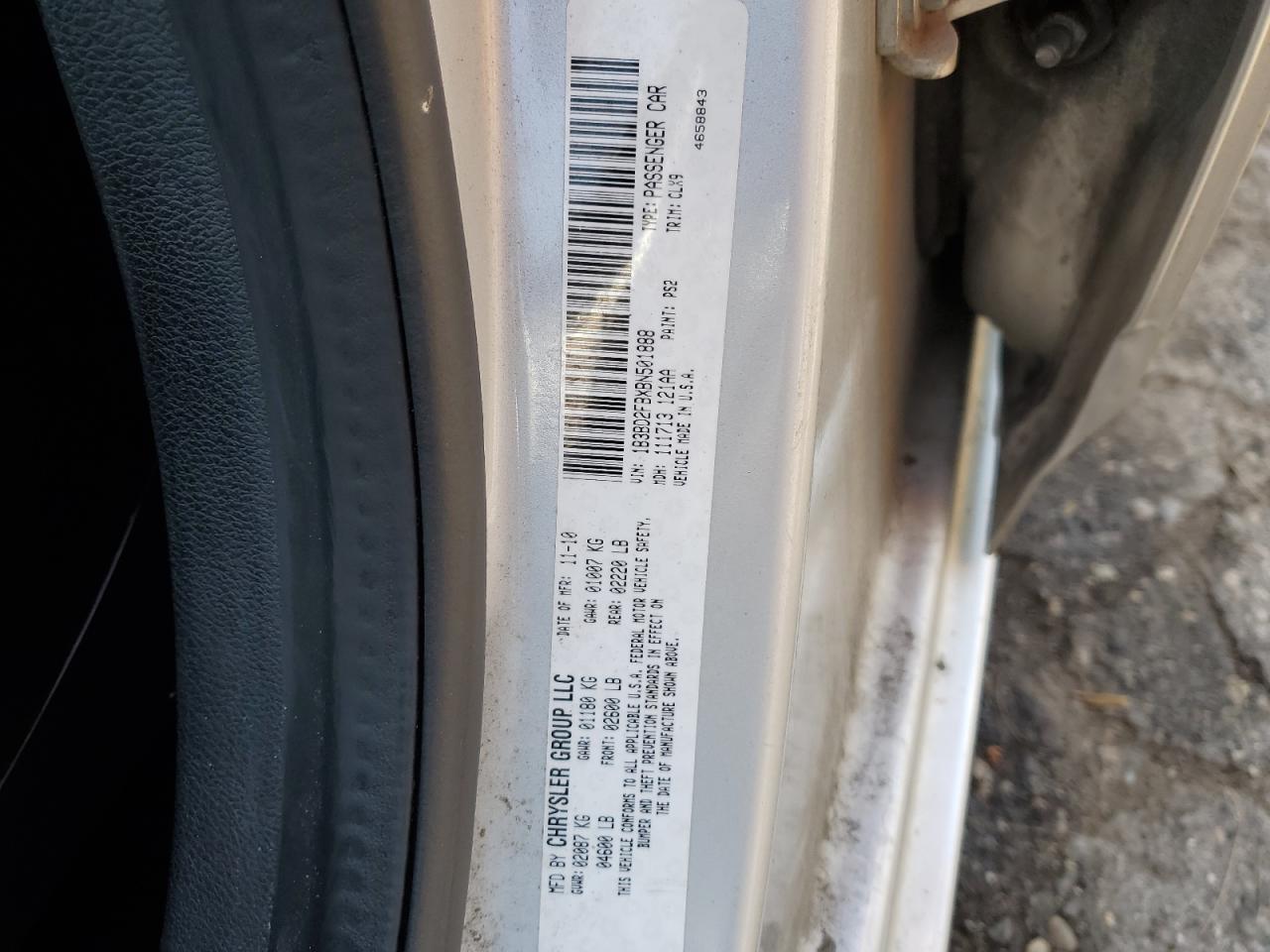 1B3BD2FBXBN501888 2011 Dodge Avenger Lux