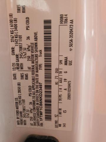 2022 Ford F150 VIN: 1FTMF1CB6NKD23497 Lot: 59668484