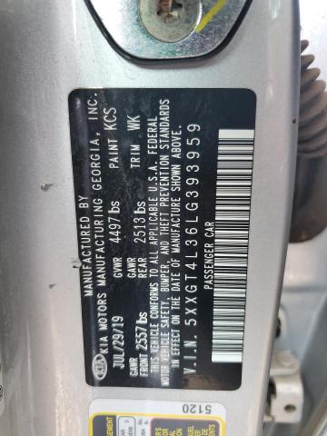 2020 Kia Optima Lx VIN: 5XXGT4L36LG393959 Lot: 57786464