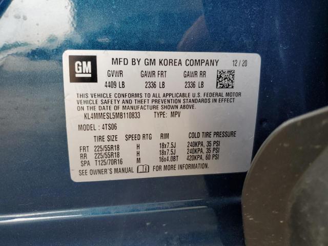 2021 Buick Encore Gx Select VIN: KL4MMESL5MB110833 Lot: 59716804