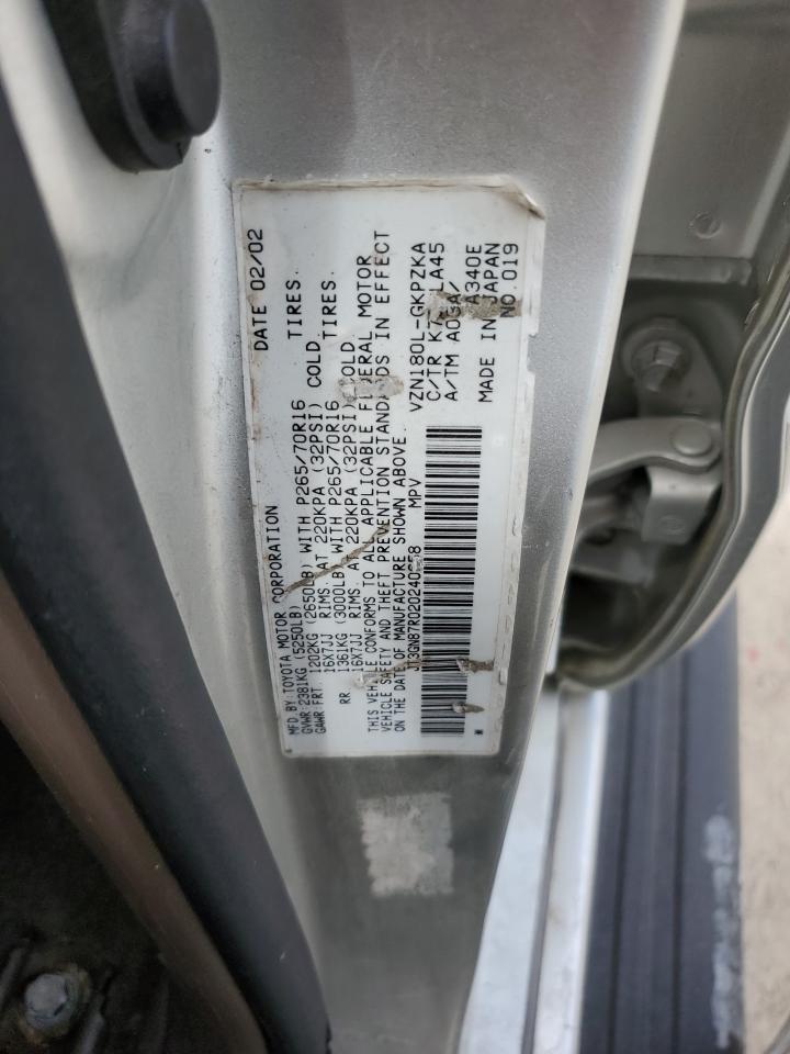 JT3GN87R020240658 2002 Toyota 4Runner Limited