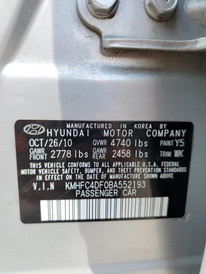 KMHFC4DF0BA552193 2011 Hyundai Azera Gls