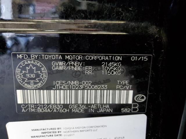 2015 Lexus Is 350 VIN: JTHCE1D23F5008233 Lot: 60165014