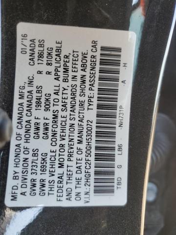 2HGFC2F50GH530072 2016 HONDA CIVIC - Image 12