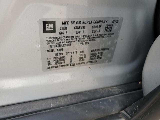 2020 Chevrolet Trax Ls VIN: KL7CJKSB9LB324106 Lot: 59220544