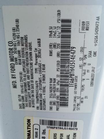 2018 Ford Mustang VIN: 1FA6P8TH4J5146479 Lot: 61095924