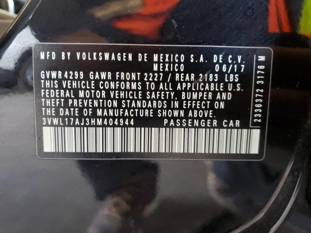 2017 Volkswagen Jetta Sel VIN: 3VWL17AJ3HM404944 Lot: 59051014