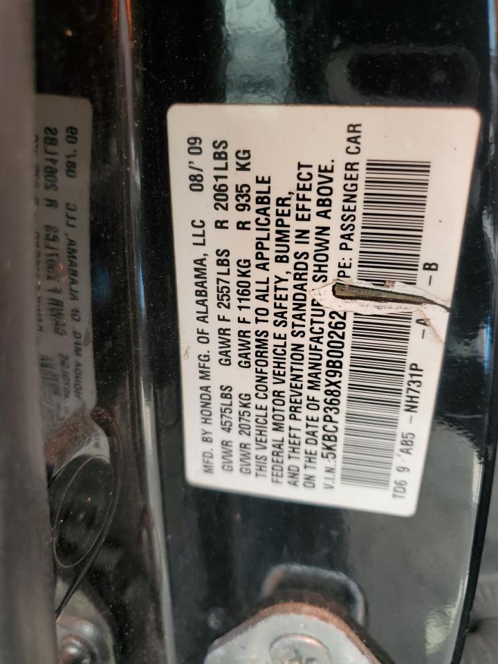5KBCP368X9B002622 2009 Honda Accord Exl