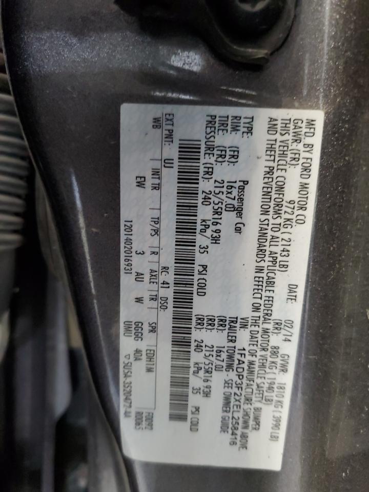 1FADP3F2XEL258416 2014 Ford Focus Se