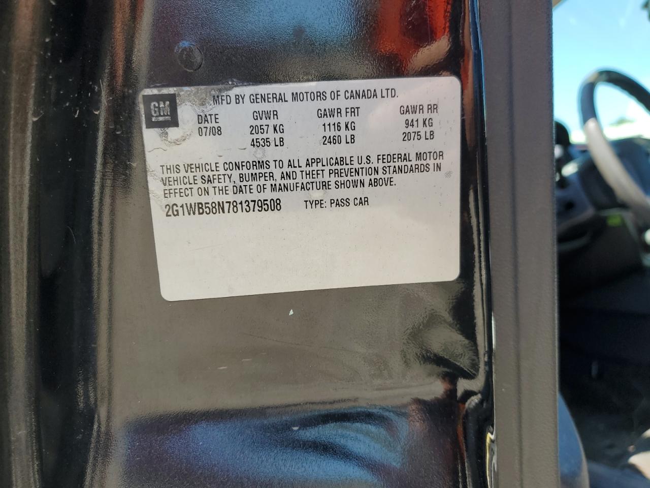 2G1WB58N781379508 2008 Chevrolet Impala Ls