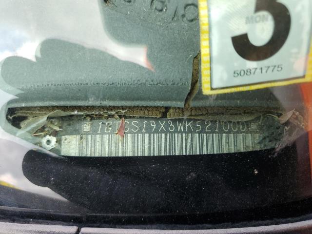 1998 GMC Sonoma VIN: 1GTCS19X3WK521000 Lot: 57479034