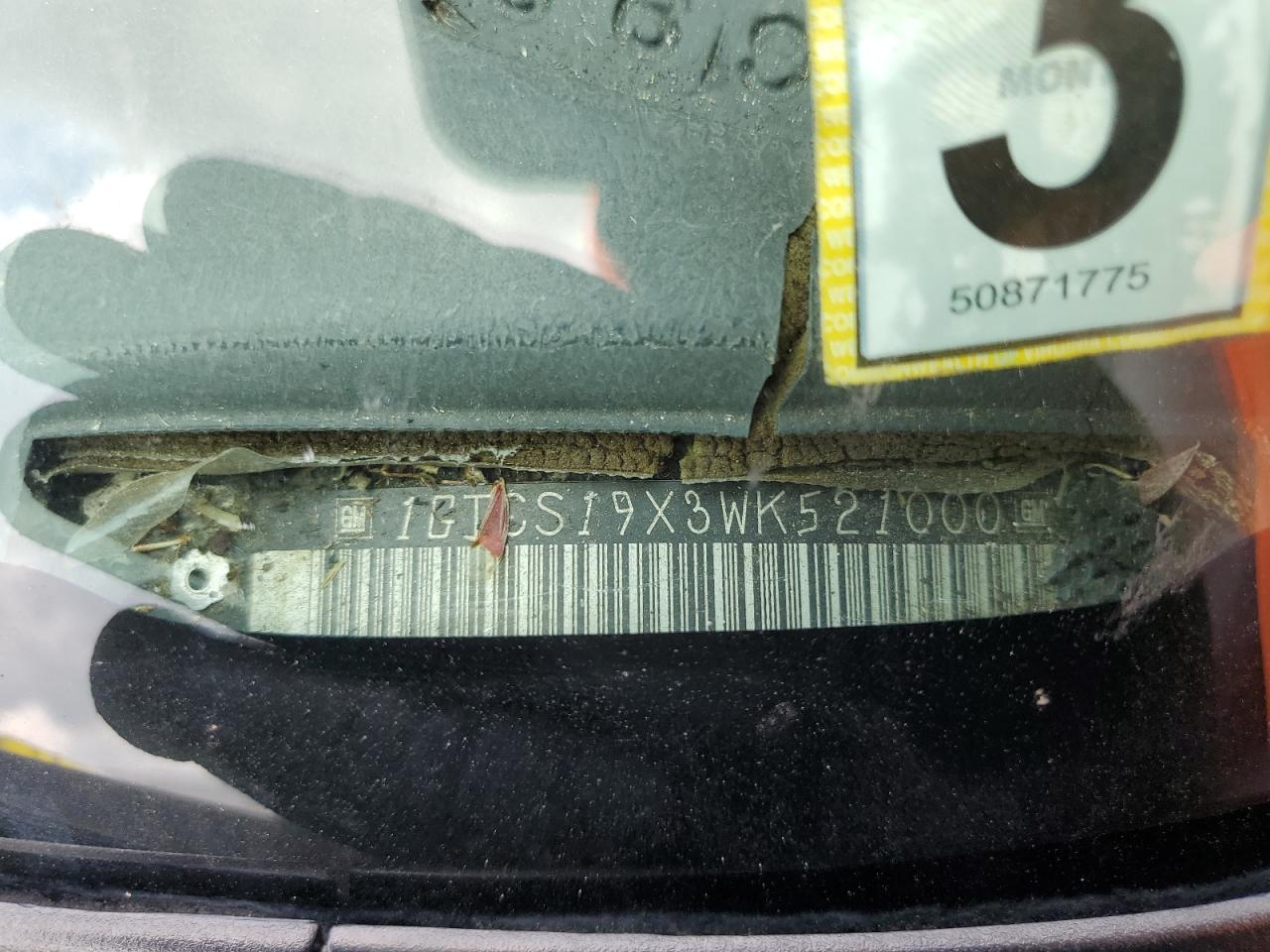 1GTCS19X3WK521000 1998 GMC Sonoma