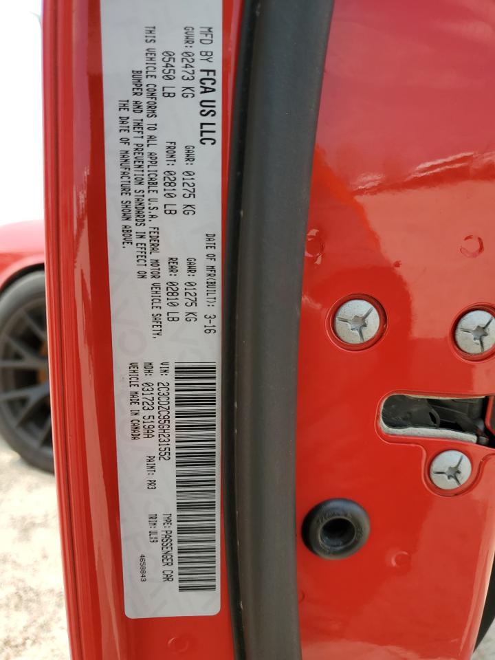 2C3CDZC95GH231552 2016 Dodge Challenger Srt Hellcat